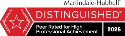 Martindale-Hubbell Distinguished Peer Review Rated rating badge